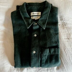 Madewell Forest Green Collared Shirt